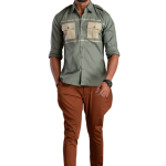 Men's Pine Green Hunting Cotton Shirt - Premium Outdoor Style | Jaipurio